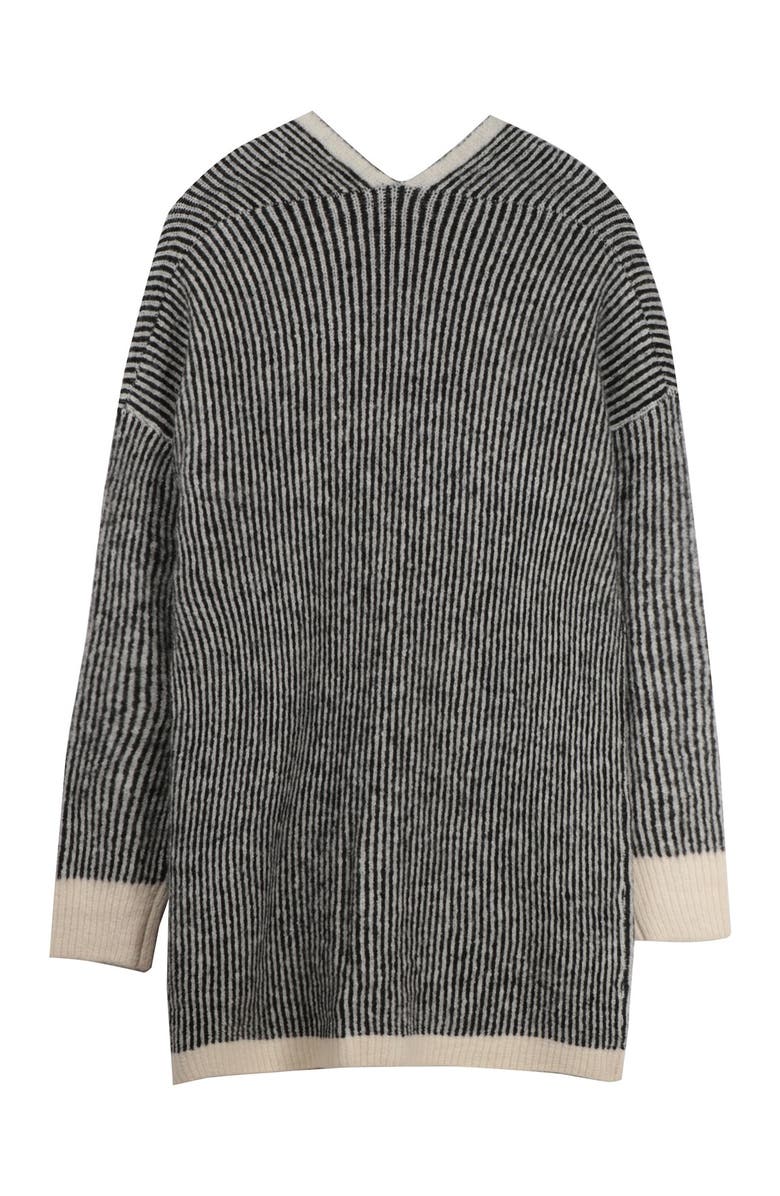 FRNCH Micro Stripe Long Cardigan, Alternate, color, 