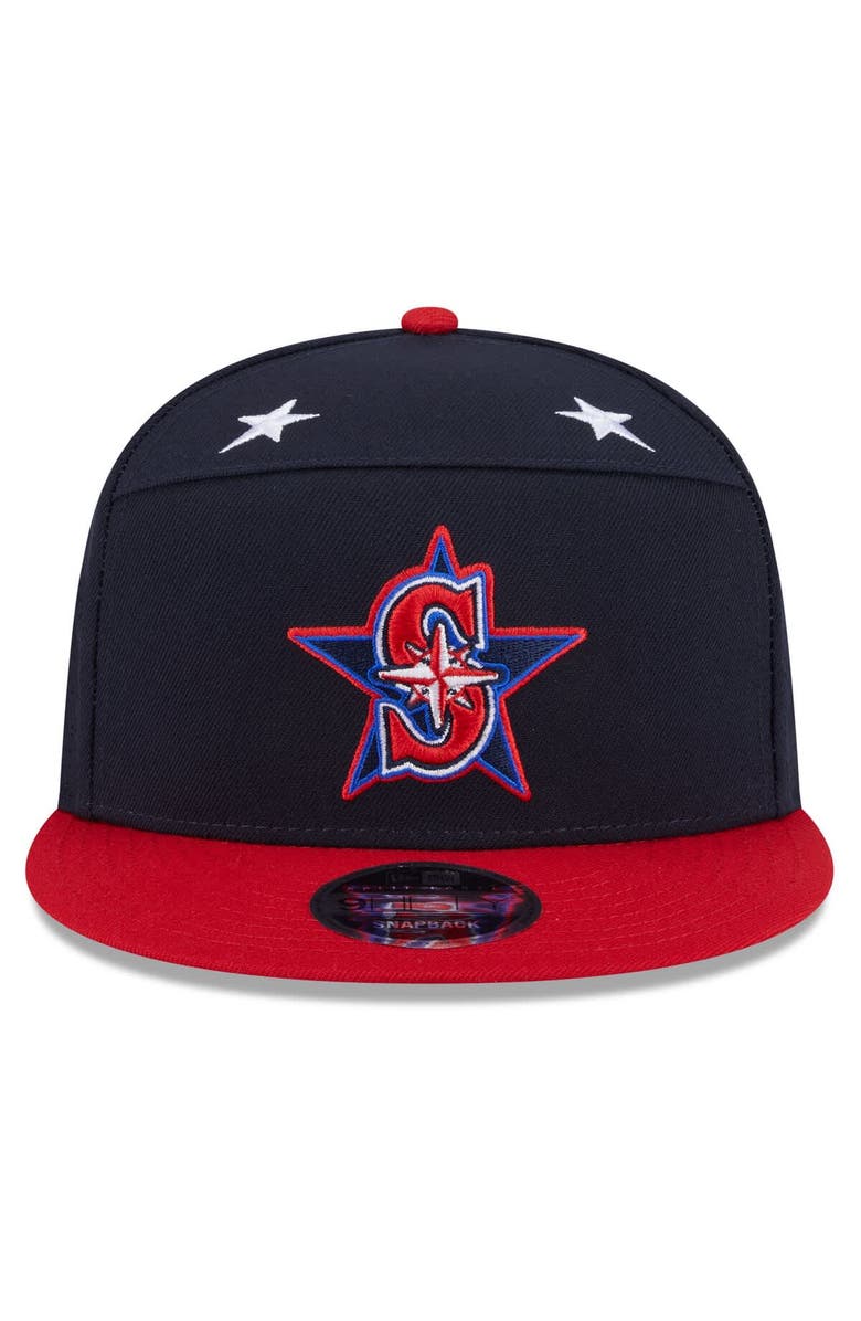 New Era Men's New Era Navy/Red Seattle Mariners 2025 MLB All-Star Game Workout Side Patch 9FIFTY Snapback Hat, Alternate, color,