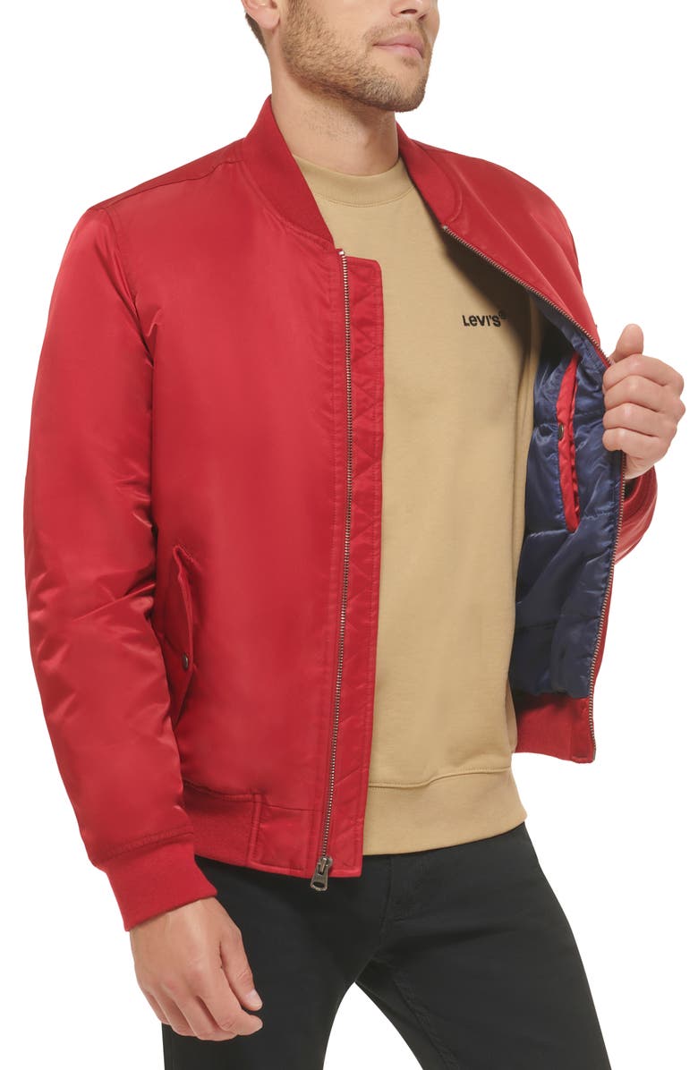 Levi's Filled Flight Bomber Jacket, Alternate, color, Red