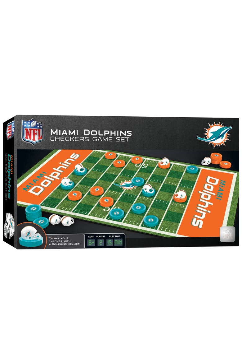 Miami Dolphins Checkers Board Game, Main, color, Multicolor