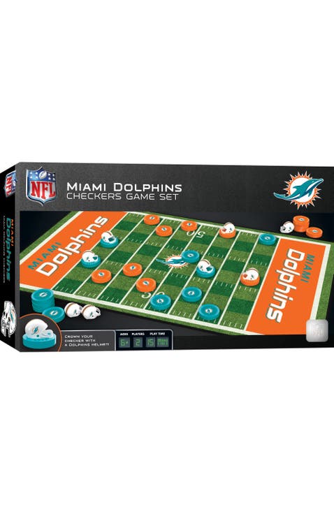 Miami Dolphins Checkers Board Game