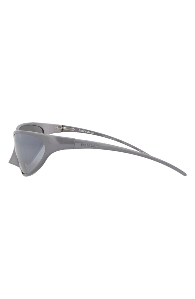 Balenciaga 70mm Wraparound Sunglasses, Alternate, color, Grey Grey Grey
