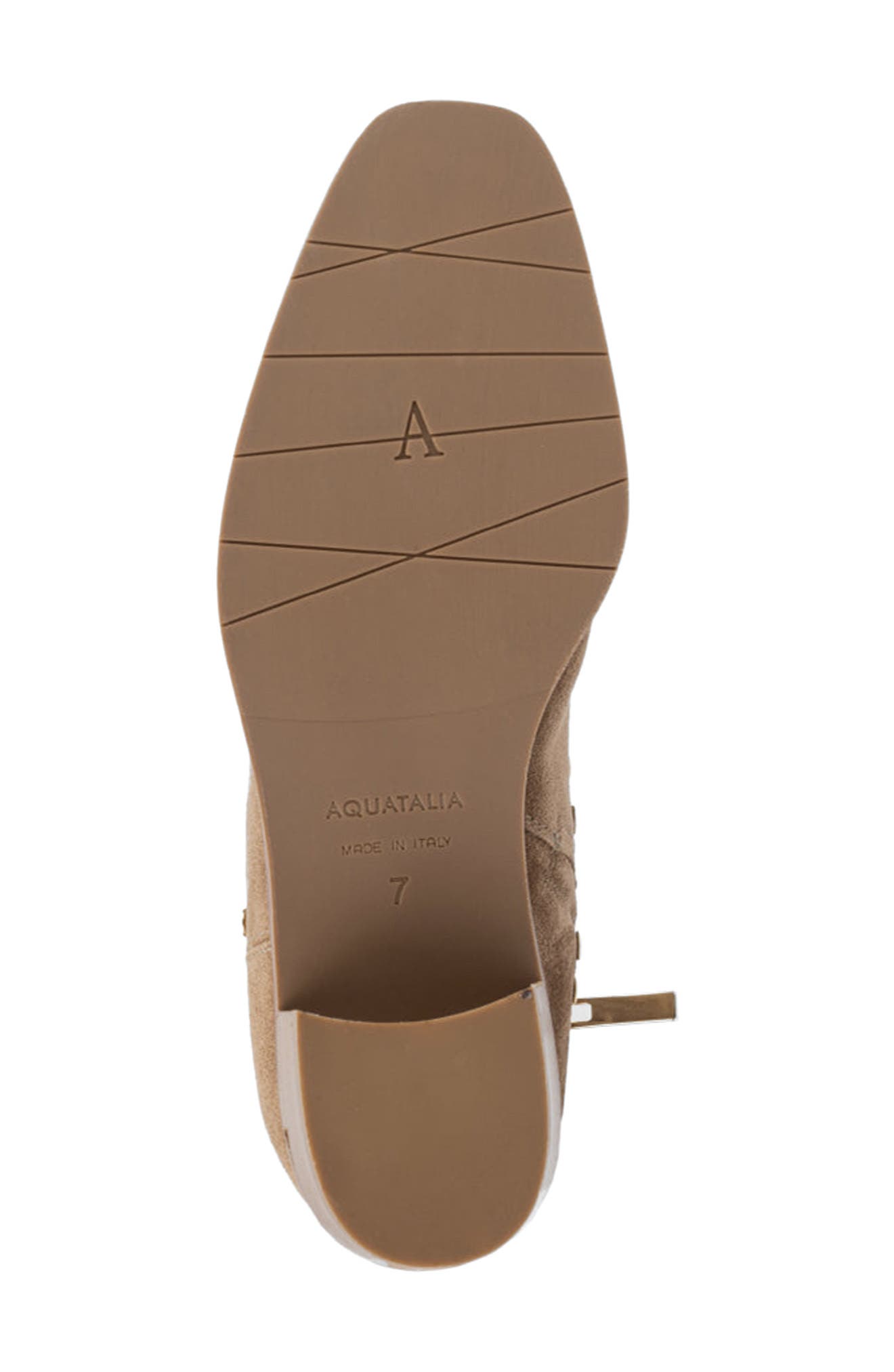 Aquatalia Ronalda Waterproof Suede Bootie, Alternate, color, Champagne