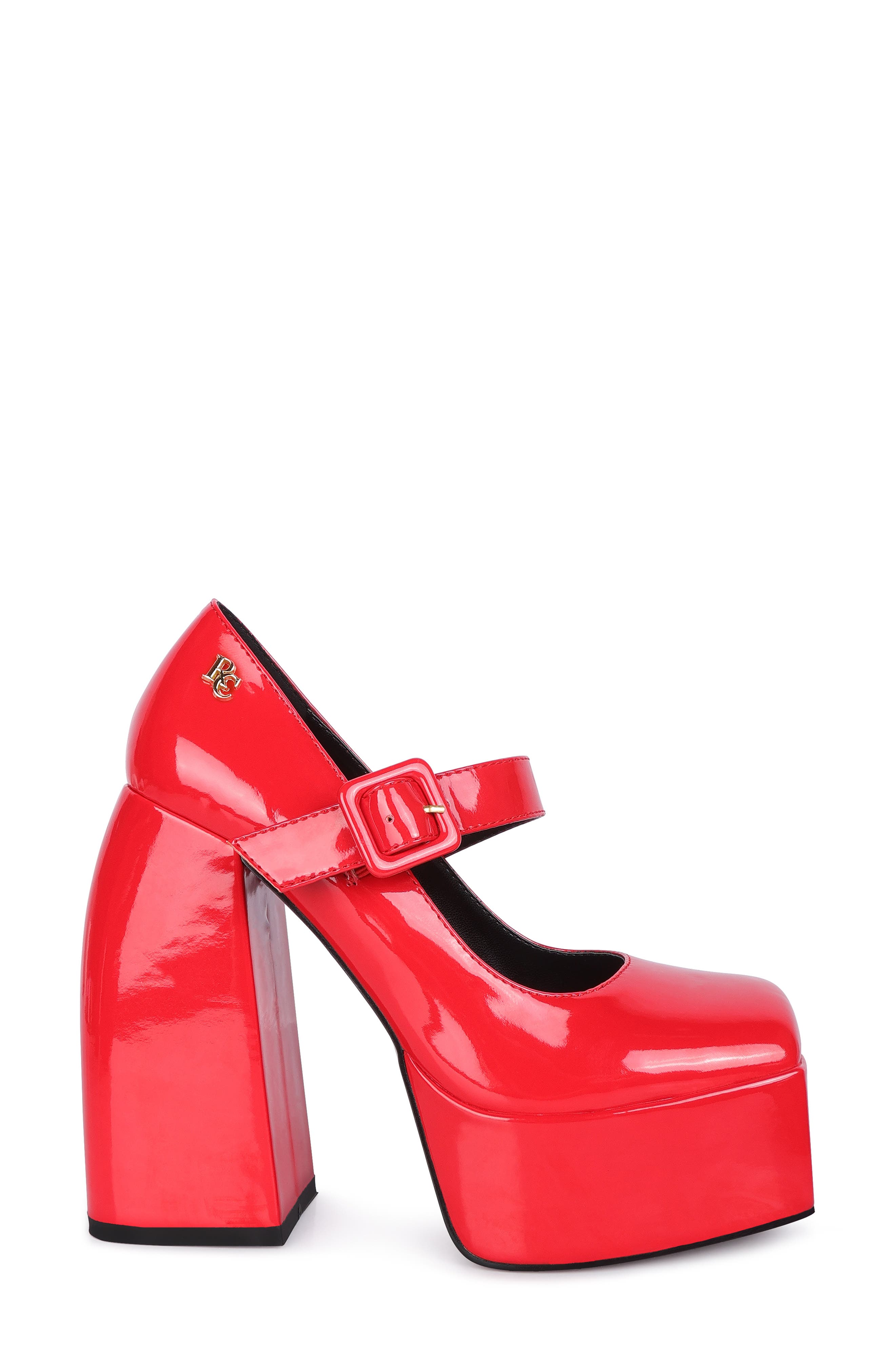 Rag & Co Merrymam Platform Mary Jane Heel, Alternate, color, Red