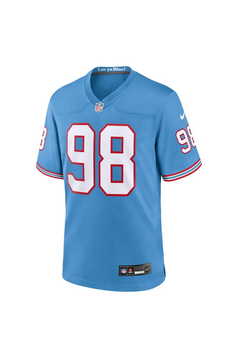 Youth Nike Jeffery Simmons Light Blue Tennessee Titans Game Jersey, Alternate, color, Light Blue