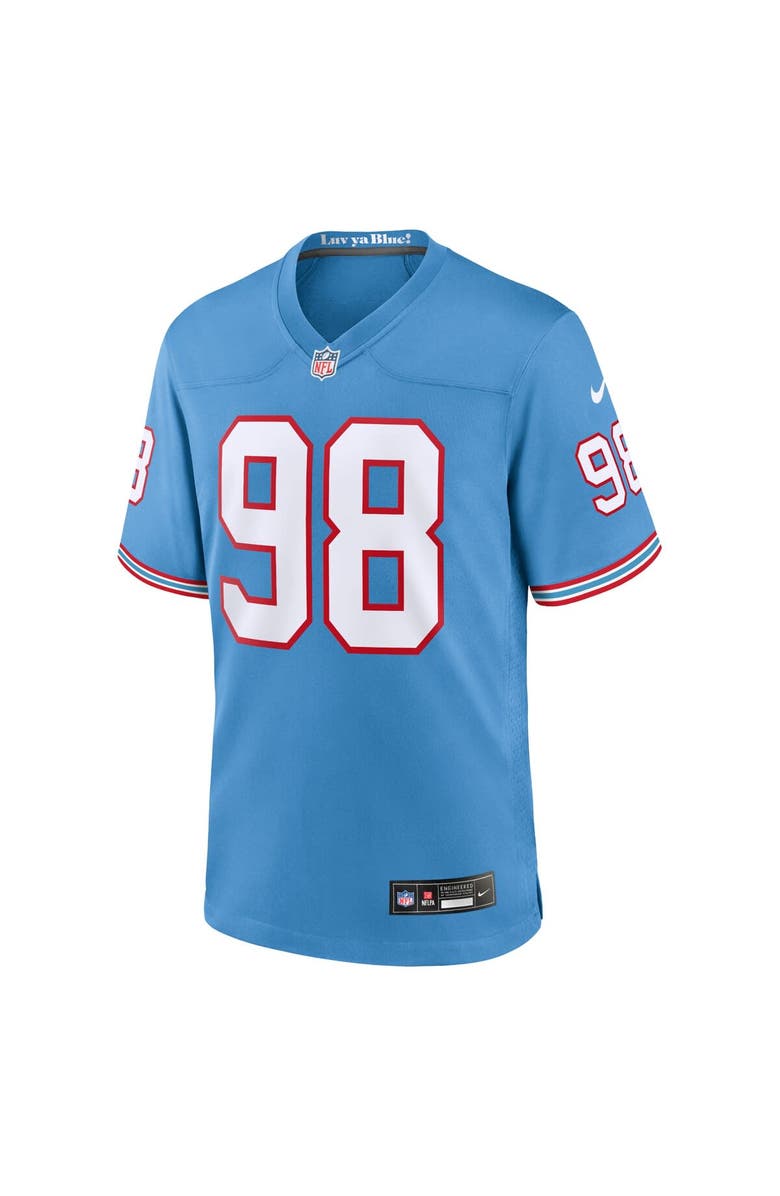 Nike Youth Nike Jeffery Simmons Light Blue Tennessee Titans Game Jersey, Alternate, color, Light Blue