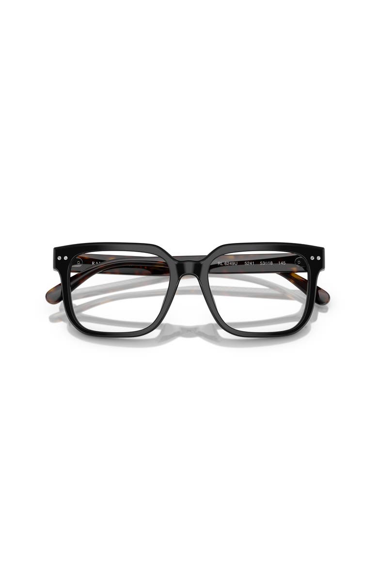 Ralph Lauren 51mm Rectangle optical glasses, Alternate, color, Black