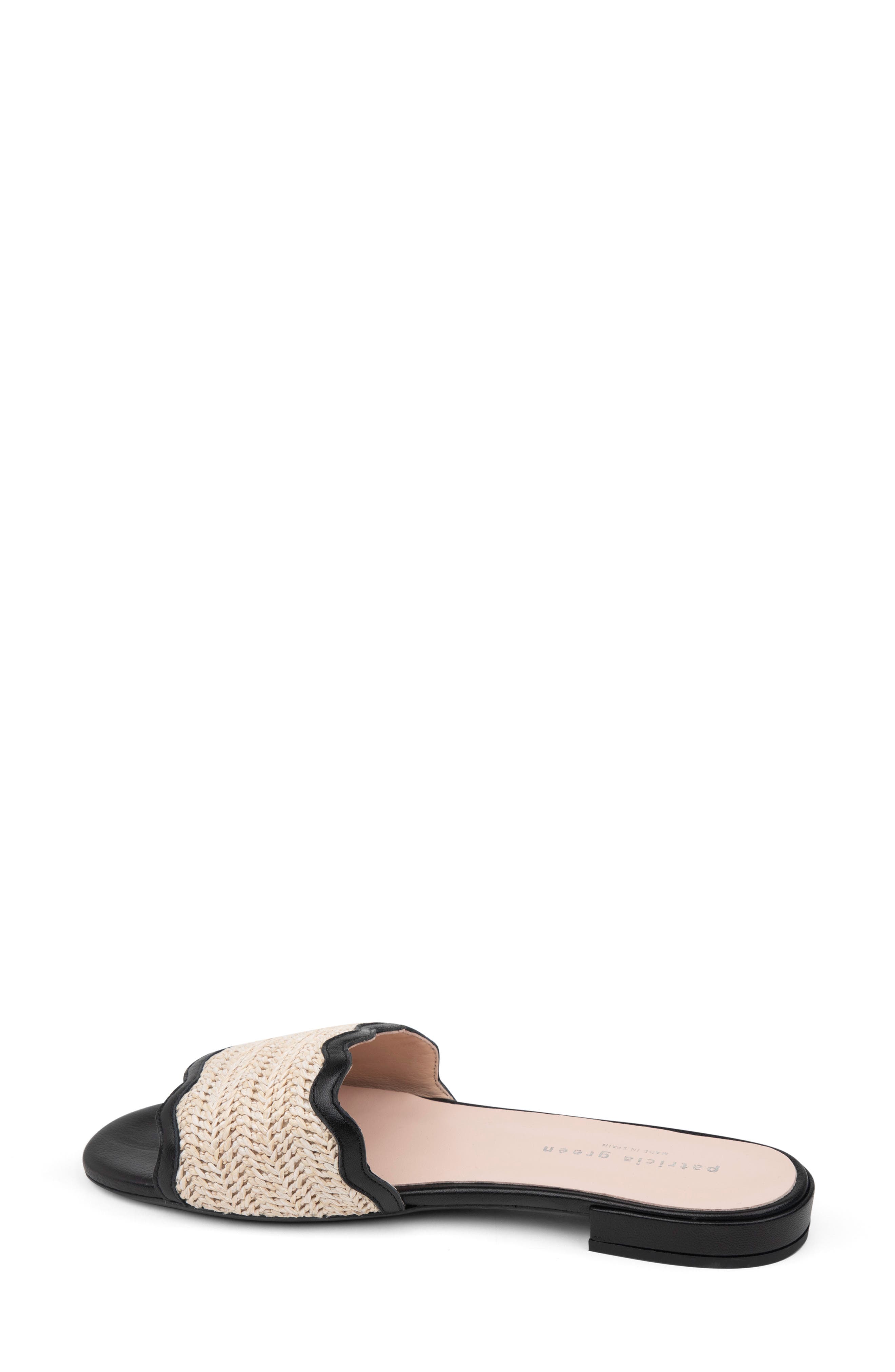 patricia green Emma Raffia Slide Sandal, Alternate, color, Black