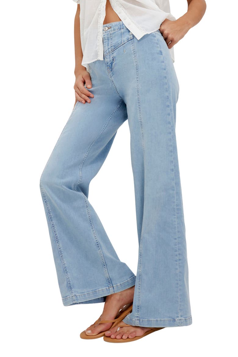 Libre Front Yoke Wide Leg Jeans, Main, color, PALERMO