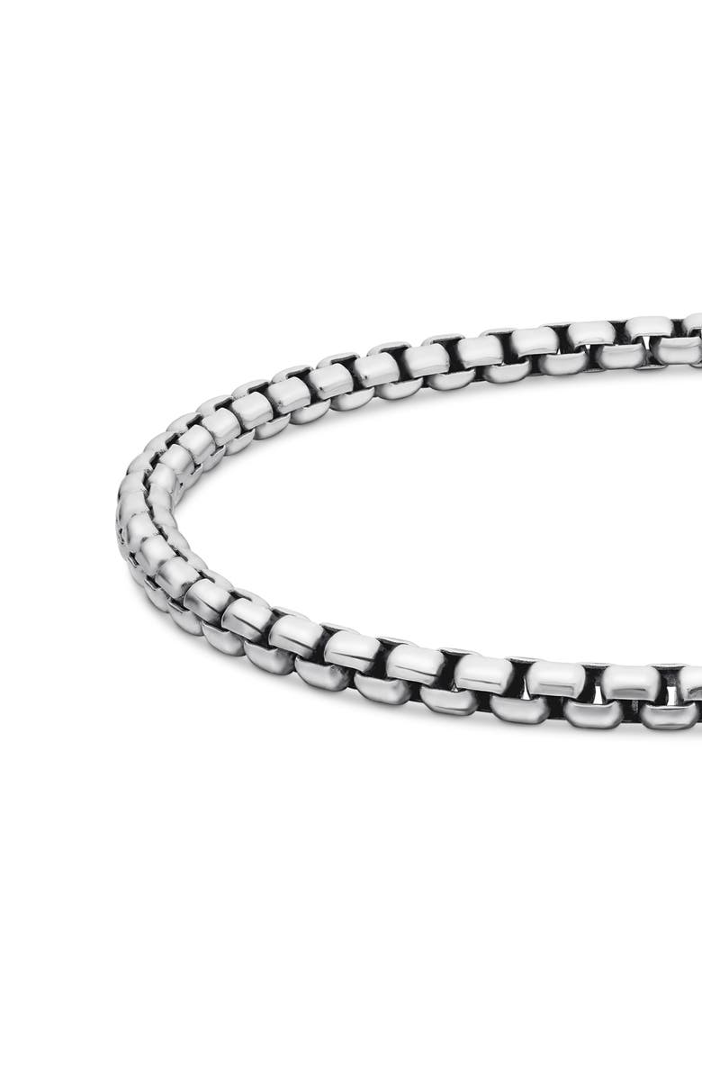 David Yurman Men's Box Chain Bracelet in Sterling Silver, 4mm, Alternate, color, Silver