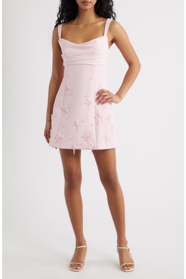 Kendi Bead Embellished Cocktail Minidress, Main, color, FAIRY FLOSS