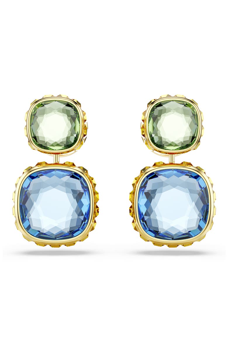 Chroma Twist Crystal Drop Earrings, Main, color, BLUE MULTI