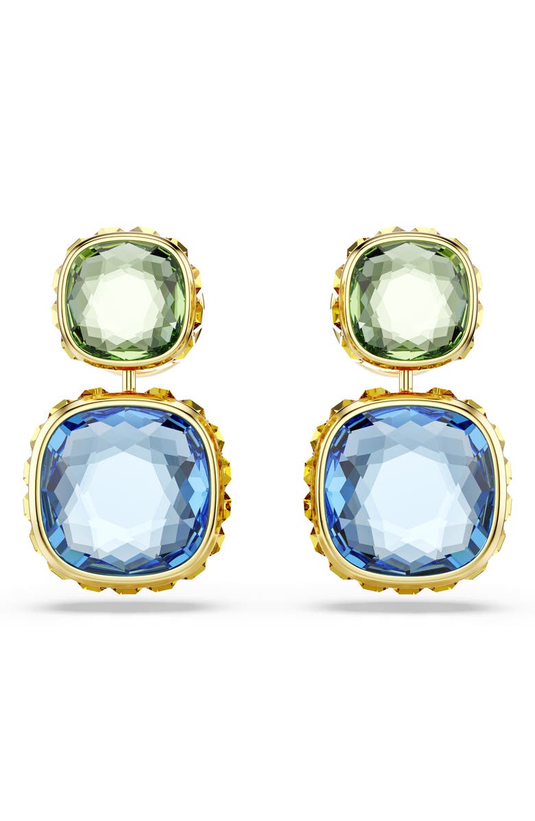 Swarovski Chroma Twist Crystal Drop Earrings, Main, color, Blue Multi