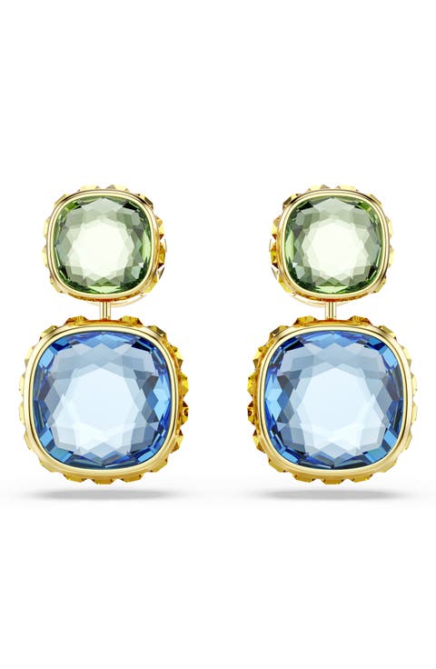 Chroma Twist Crystal Drop Earrings