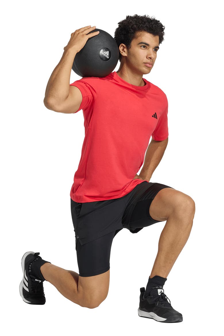 Climacool Workout Essentials Base T-Shirt, Alternate, color, PURE RUBY