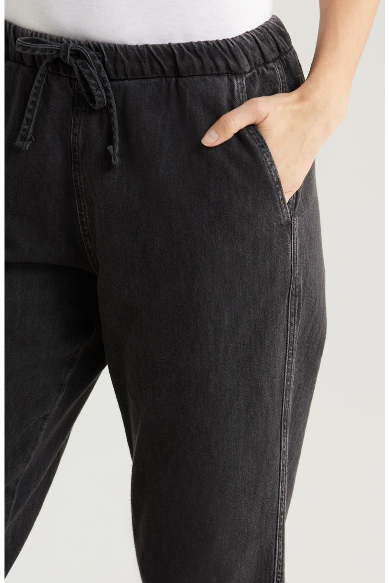 Drawstring Jeans, Alternate, color, BLACK