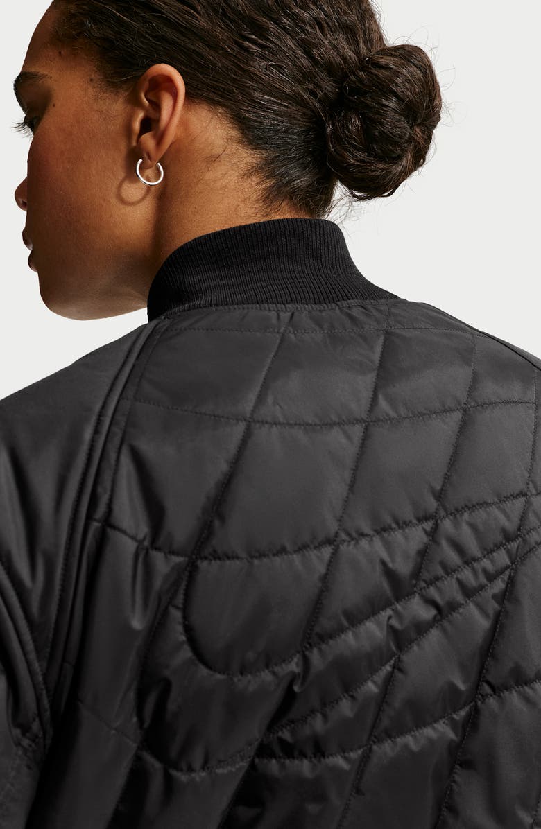 Nike Relaxed Water Repellent Quilted Jacket, Alternate, color, Black/ Sail