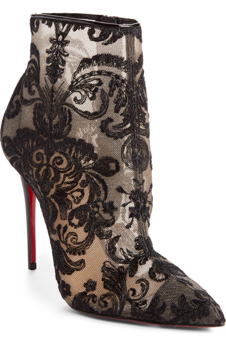 Christian Louboutin Lace Bootie, Main, color,