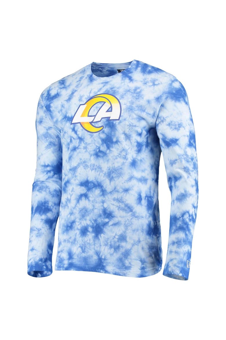 Men's New Era Royal Los Angeles Rams Tie-Dye Long Sleeve T-Shirt, Alternate, color, Royal