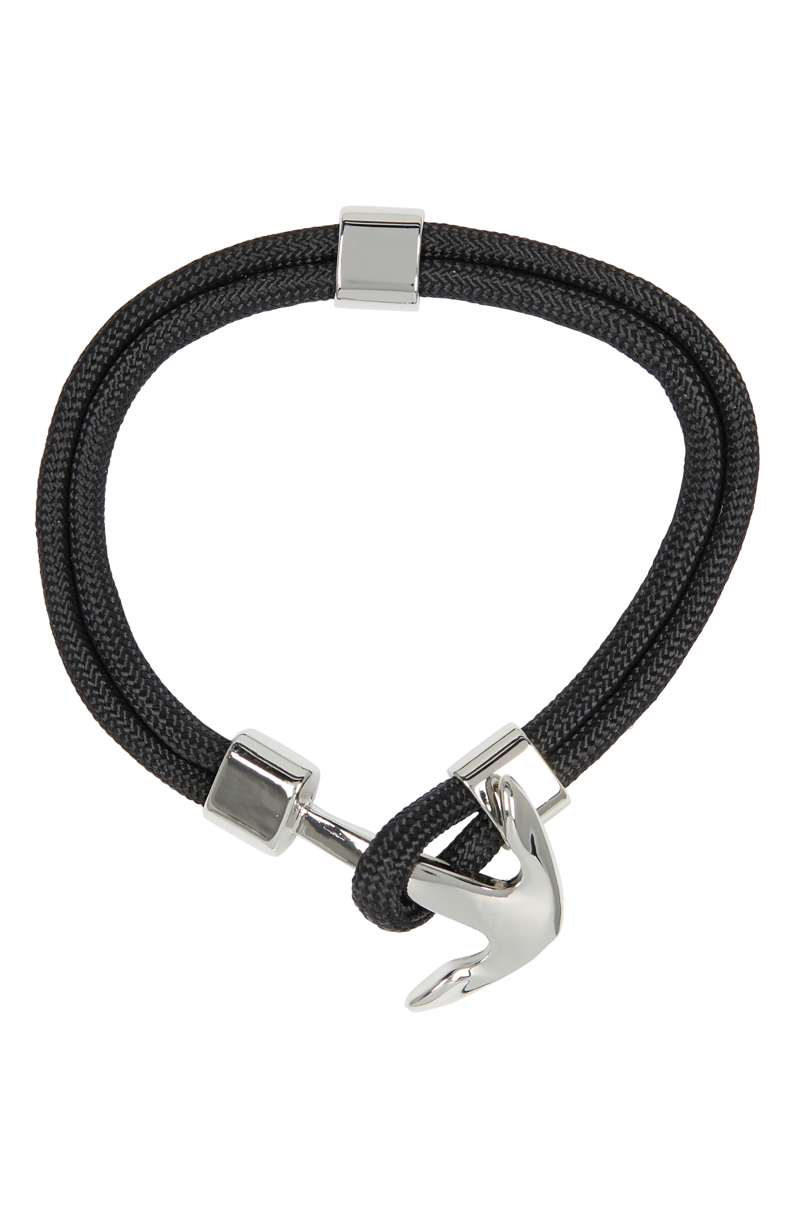LA ROCKS Silver Plated Anchor Rope Bracelet (Women) | Nordstromrack