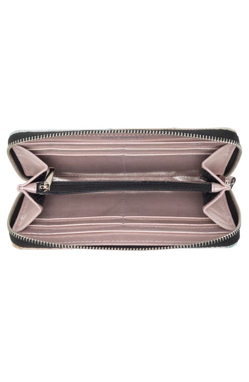 KURT GEIGER KURT GEIGER LONDON STRIPE LEATHER ZIP AROUND WALLET