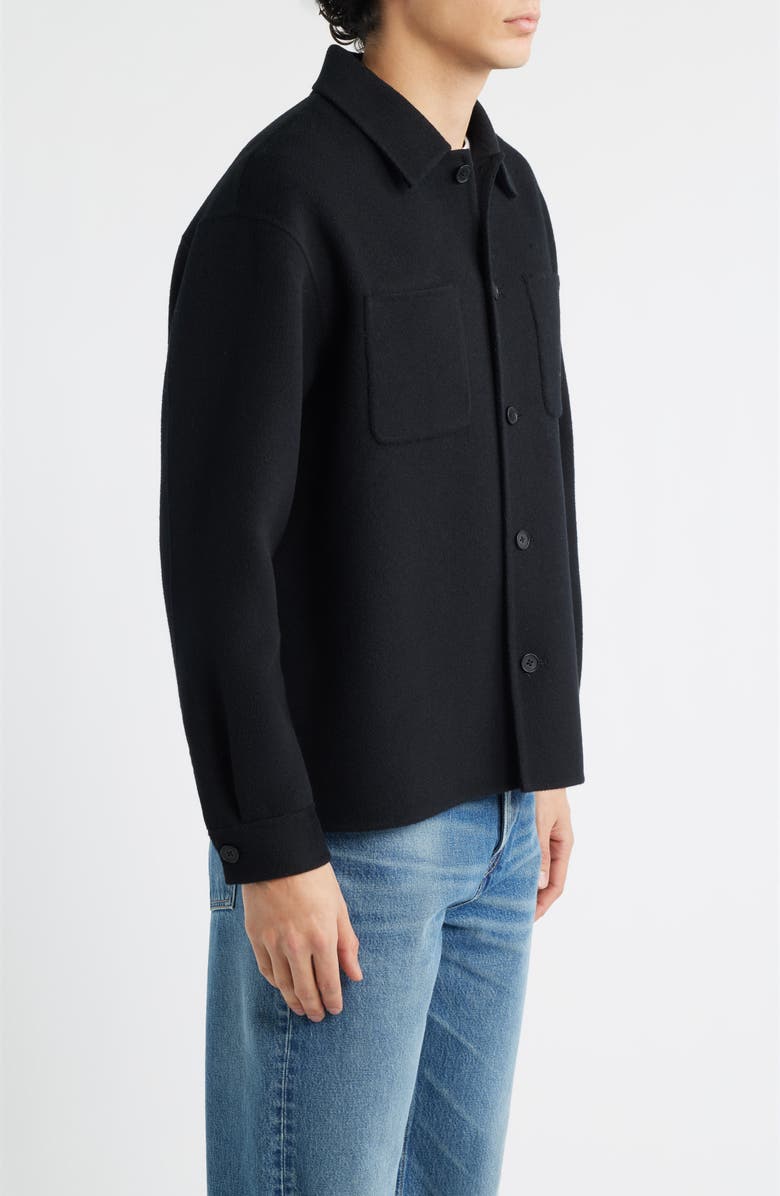 FRAME Double Face Wool Shirt Jacket, Alternate, color, Black