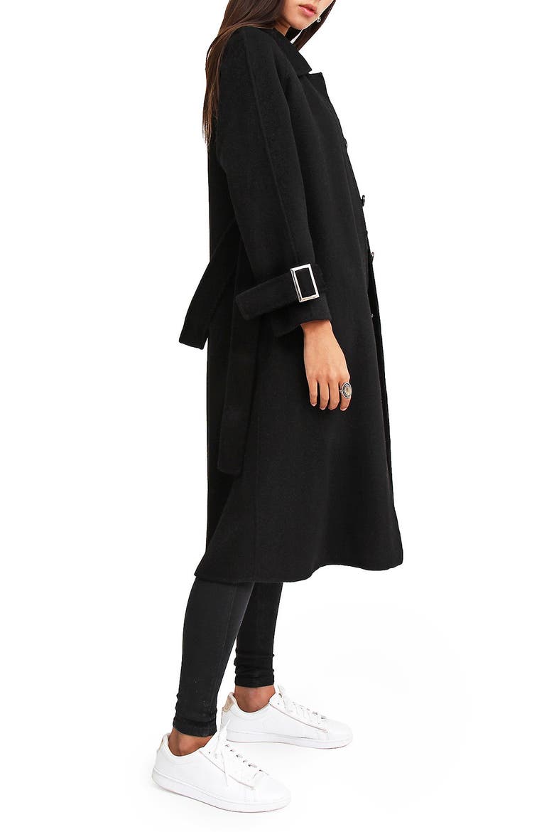 Shore To Shore Wool Coat, Alternate, color, BLACK