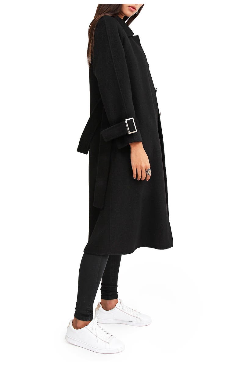 Belle & Bloom Shore To Shore Wool Coat, Alternate, color, Black