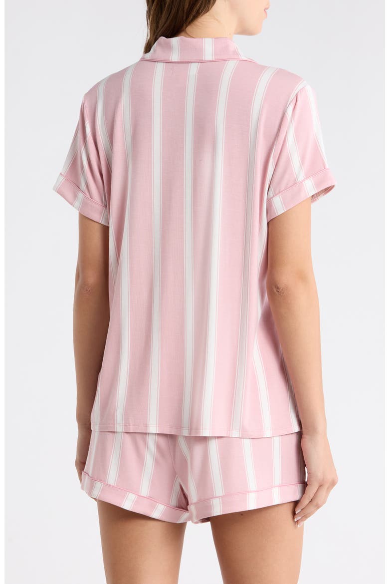 Moonlight Eco Short Pajamas, Alternate, color, PINK- IVORY RIVIERA STRIPE