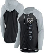 FANATICS Women's Fanatics Branded Black/Silver Las Vegas Raiders Forever Fan Full-Zip Hoodie