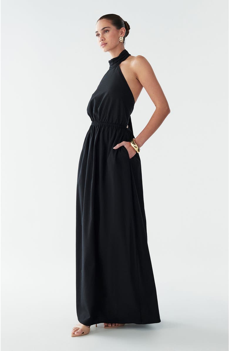 BWLDR Fay Linen Maxi, Alternate, color, Black