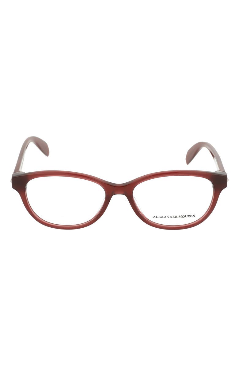 McQueen Alexander McQueen 52mm Cat Eye Optical Frames, Main, color,