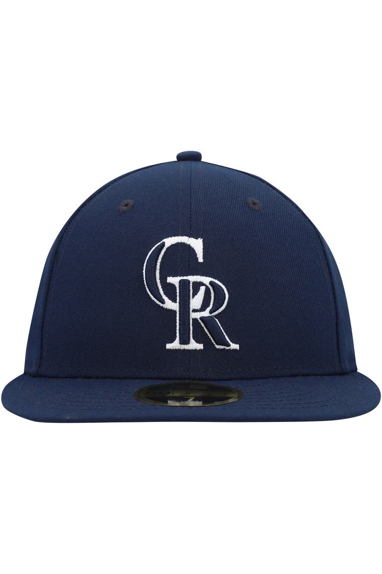 Men's New Era Navy Colorado Rockies Oceanside Low Profile 59FIFTY Fitted Hat, Alternate, color, Navy