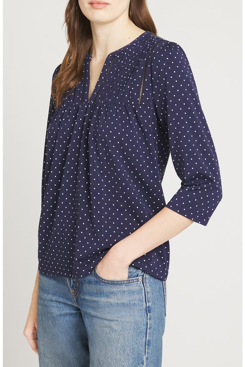 Pintuck Knit Top, Alternate, color, MEDIEVAL BLUE