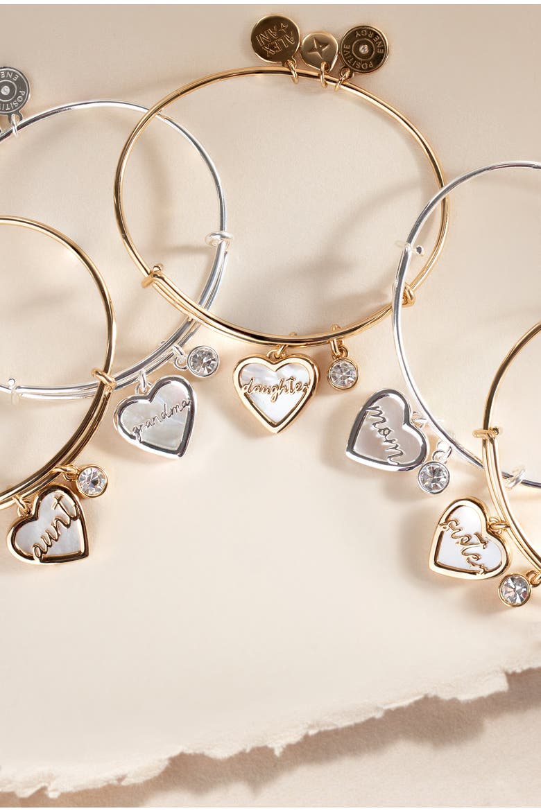 Aunt Mother of Pearl Bangle, Alternate, color, Gold