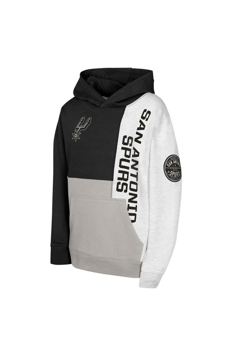 Outerstuff Youth Black San Antonio Spurs Splash Pullover Hoodie, Alternate, color, Black