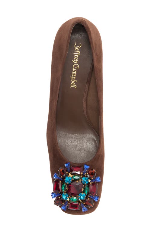 Jeffrey Campbell Panem Crystal Embellished Pump In Brown