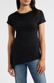 Loveappella Ruched Asymmetric Top