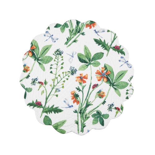C & F Home C&f Home Clover Bug Placemats Set Of 6, 17" In Green