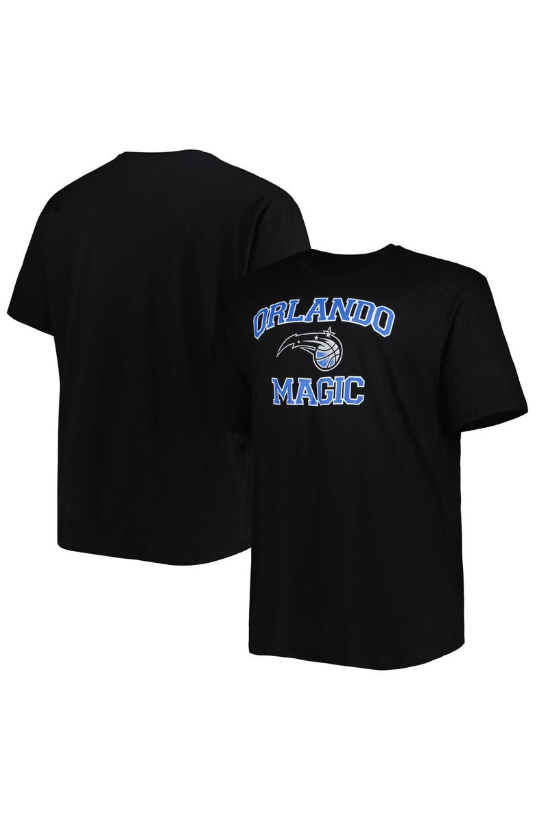 PROFILE Men's Black Orlando Magic Big & Tall Heart & Soul T-Shirt, Main, color,