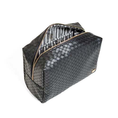 Trvl Design Woven Jet Cosmetic Bag In Black