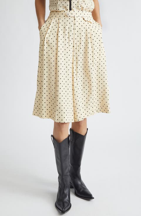 Polka Dot Wide Leg Shorts