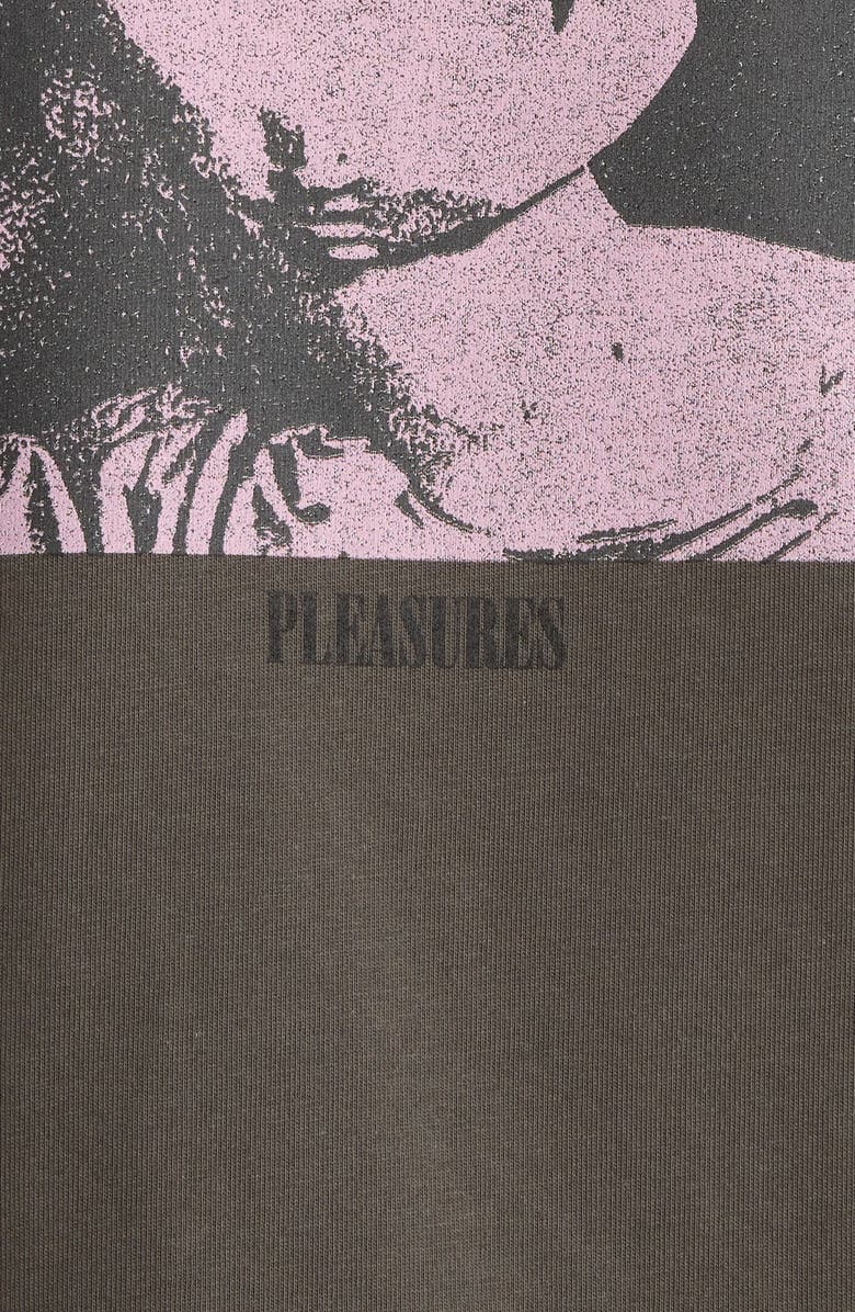 PLEASURES Angel Graphic Print T-Shirt, Alternate, color, Charcoal