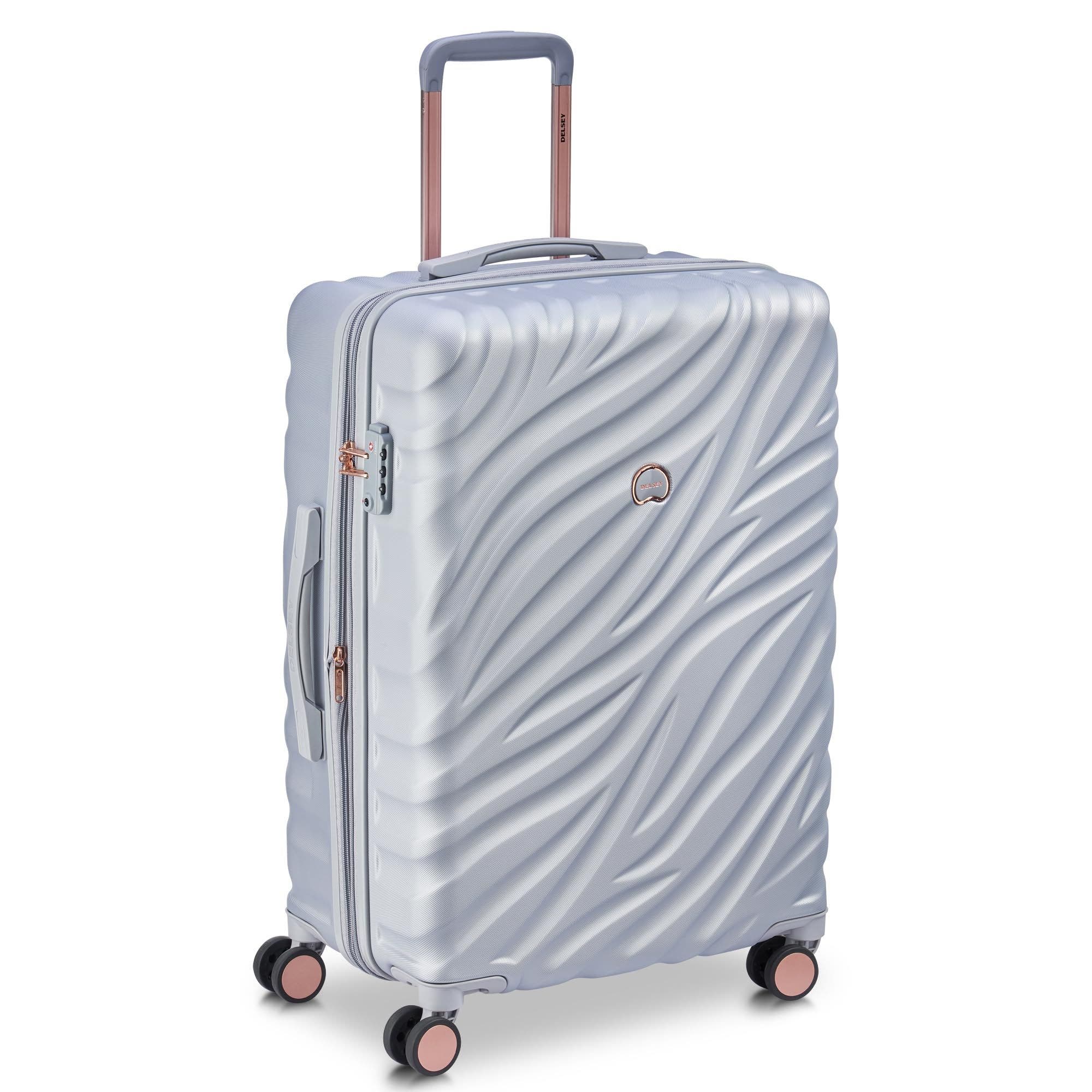 Delsey Paris Delsey Alexis Lightweight Luggage Checked Medium, Main, color, Platinum/Rose Gold