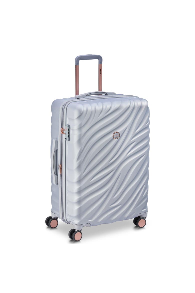 Delsey Alexis Lightweight Luggage Checked Medium, Main, color, Platinum/Rose Gold