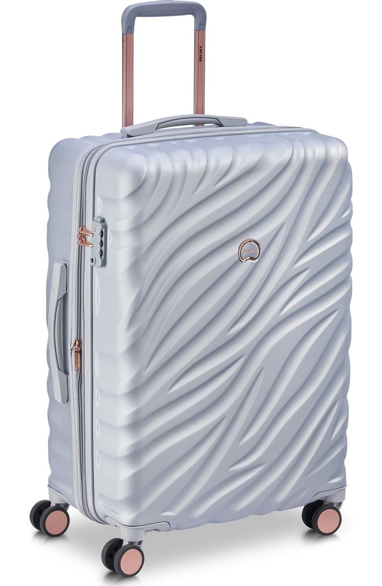Delsey Paris Delsey Alexis Lightweight Luggage Checked Medium, Main, color, Platinum/Rose Gold
