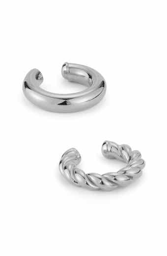 Set of 2 14k Gold Flash-Plated Ear Cuffs