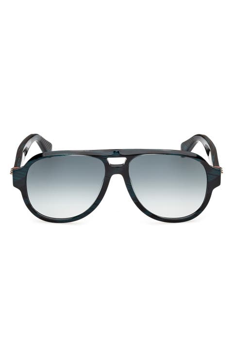 58mm Pilot Sunglasses