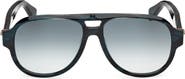 Christian Louboutin 58mm Pilot Sunglasses