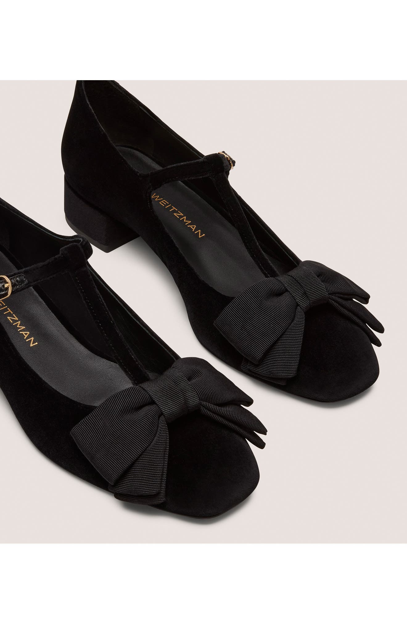 Ariella T-Strap Pump, Alternate, color, BLACK